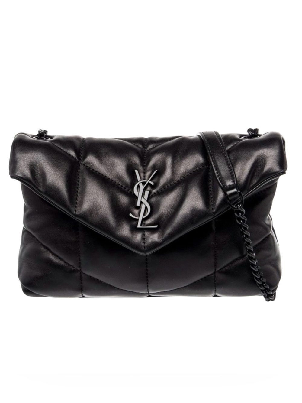 Saint Laurent YSL Toy Puffer Bag Black with Black Hardware